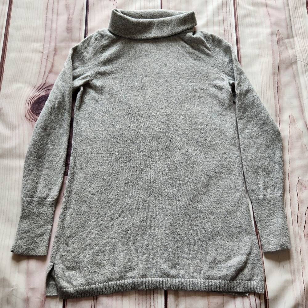Talbots 100% Pure Cashmere Turtleneck Sweater Holiday Grey | Women's Size XS - Picture 2 of 9